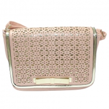 Sac à bandoulière avec motif perforé et noeud devant