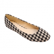 Ballerines imprimées pied-de-poule
