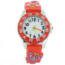 Montre enfant avec motif papillon