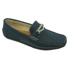 Mocassins homme avec motif en métal sur la languette