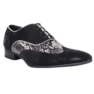 Chaussures de ville bicolores reptiles pour homme