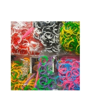 Magnifiques élastiques bicolores pour bracelets