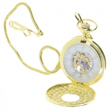 Montre gousset avec cadran transparent