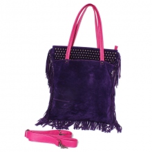 Sac à main cloutés et frangés