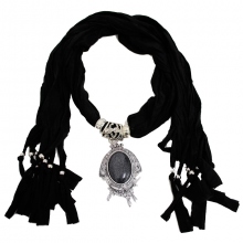 Écharpe bijou avec pendentif fantaisie
