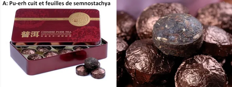 Mini tuo de thé pu erh dans boite cadeau métallique