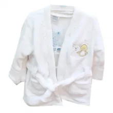 Peignoir polaire bébé avec motif brodé