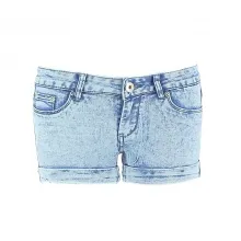 Short jeans délavé pour femme