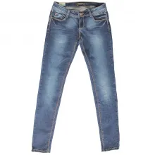 Joli Jeans slim délavé avec braguette boutonnnée