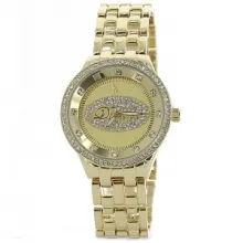 Montre métal femme sertie de strass