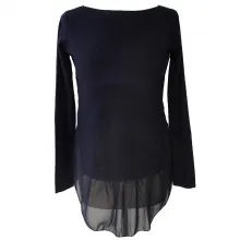 Pull tendance manches longues doublé de voile