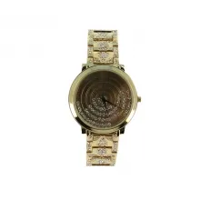 Montre bijou dorée ornée de strass