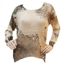 Pull en maille imprimé fantaisie