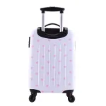 Valise Taille Cabine rigide blanc enfant ultra leger brillant ABS+PC 4 roues PARTY PRINCE