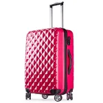 Valise Taille Cabine rigide rose foncé ultra leger PC 4 roues PARTY PRINCE