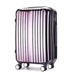 Valise Taille Cabine rigide 57cm violet ultra leger ABS+PC 4 roues PARTY PRINCE