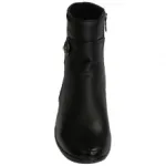 Bottines femme à talon compensé avec motif fantaisie et strass