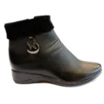Bottines avec zip et motif fantaisie sur le côté 