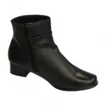 Bottines noires avec demi-lunes à strass