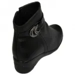 Bottines noires avec demi-lunes et strass