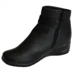 Bottines noires avec demi-lunes et strass