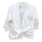 Peignoir polaire bébé avec motif brodé