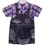 Ensemble salopette et chemise avec casquette pour bébé garçon