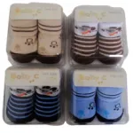 Chaussons bébé à rayures