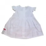 Ensemble trois pièces à pois et motif nœud pour bébé fille