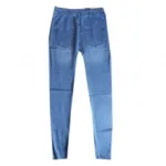Leggins jeans ornées de roses