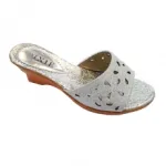 Mules pailletées avec motif perforé