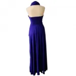 Robe de soirée décorée de plis et perles
