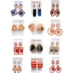 Boucles d’oreilles serties de pierres facettées