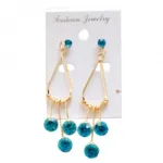 Boucles d'oreilles ornées de pierres précieuses