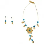 Parure chic ornée de petites roses et strass