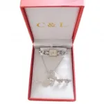 Coffret cadeau agrémenté de strass pour femme
