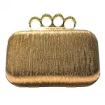 Sac de soirée avec bague strass pour 4 doigts