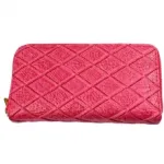 Portefeuille avec motif de losanges et double zip