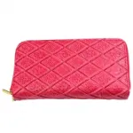 Portefeuille avec motif de losanges et double zip