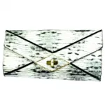 Pochette enveloppe en peau de serpent