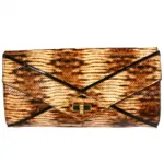 Pochette enveloppe en peau de serpent