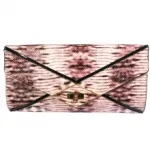 Pochette enveloppe en peau de serpent