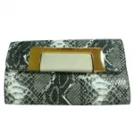 Pochette reptile avec fermoir doré