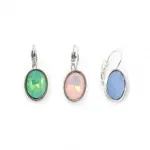 Boucles d’oreilles ovales avec sertissures