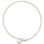 Collier ras-de-cou paré de strass avec perles