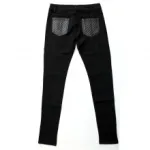Pantalon avec poches en cuir matélassé