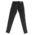Pantalon noir orné de tissu strié