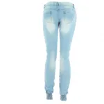 Jeans skinny délavé avec élastique à la base