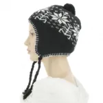 Bonnet péruvien avec motif Jacquard
