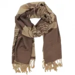 Écharpe à franges avec motif fantaisie